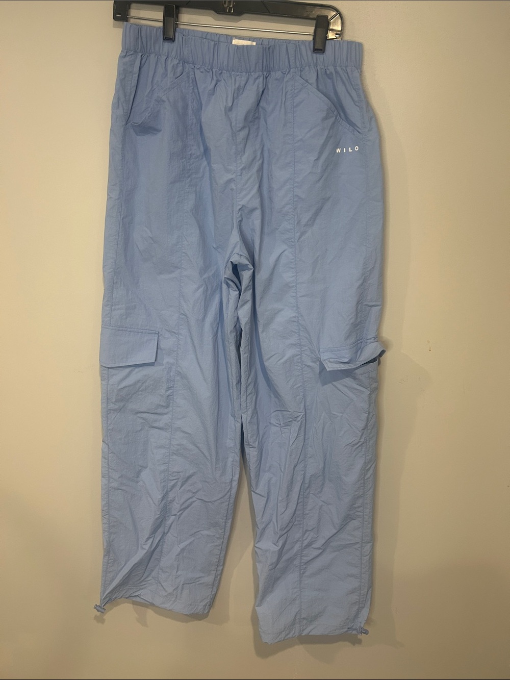 WILO Women's Light Blue Cargo Track Joggers
